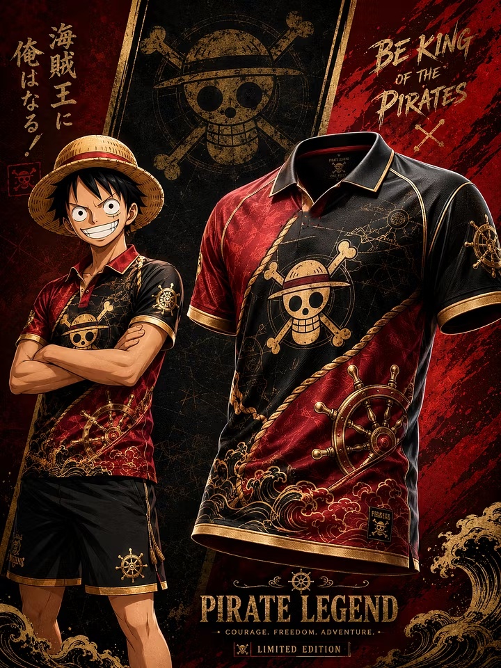 Straw Hat Summer - وصولات جديدة 2027: قميص رياضي كاجوال