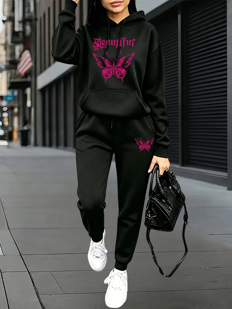 Women'S Fashion Hoodie - أطقم رياضية يومية للخريف والشتاء، هوديز