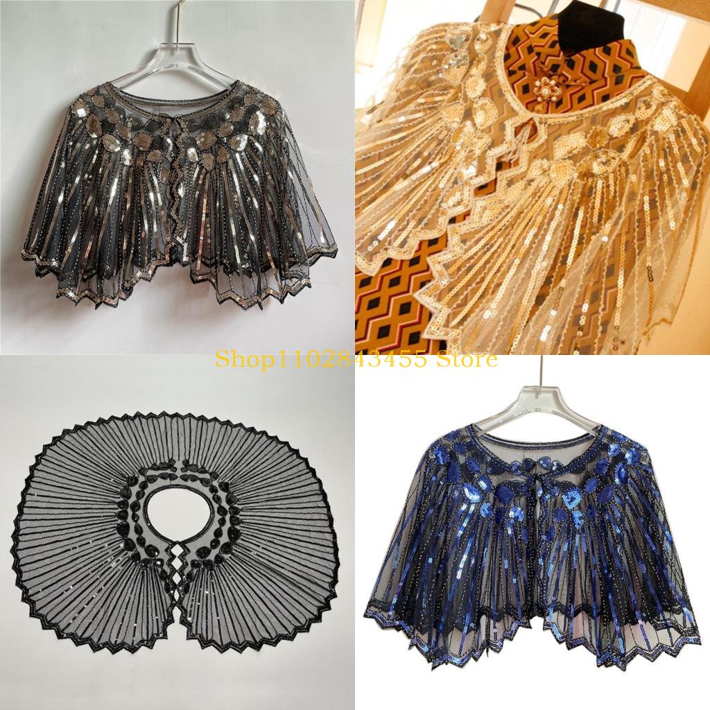 Women'S Fashion Roaring 20S - 49MC إكسسوارات أزياء شال غاتسبي بالترتر