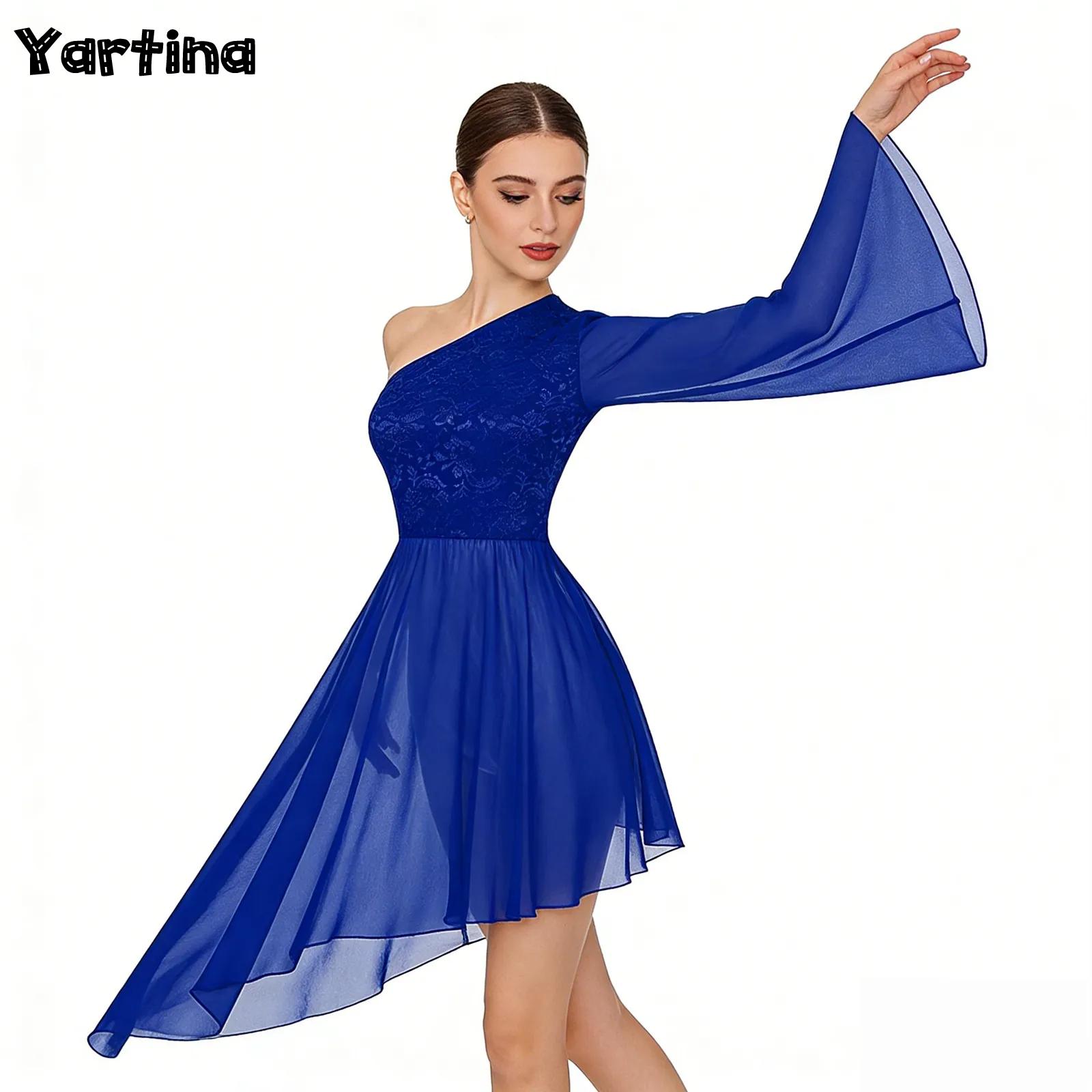 Wrap Blouse Chiffon - المرأة الليتورجية الثناء الباليه الرقص تونك