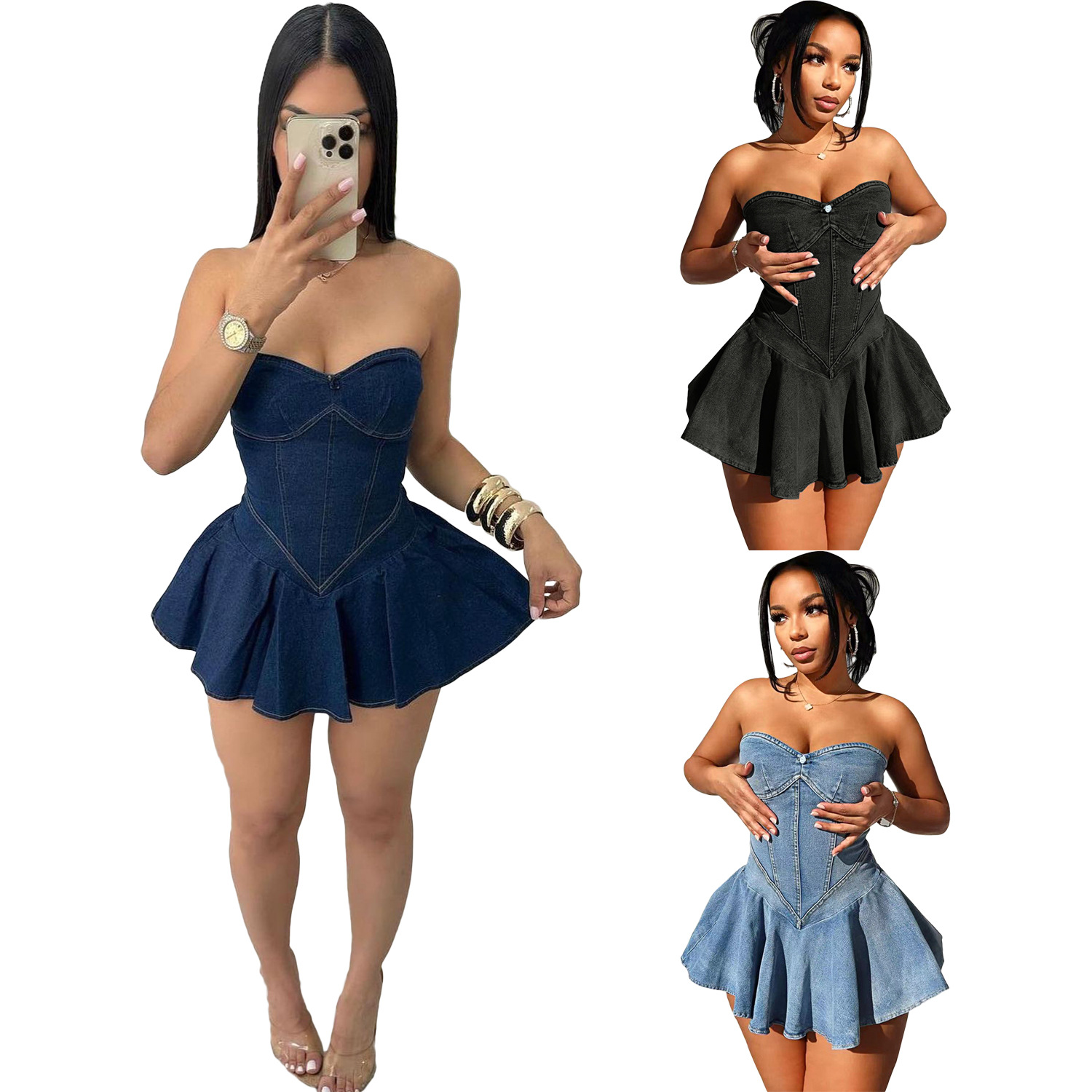 Women'S Fashion E Commerce - D8699 فستان نسائي على الطراز الغربي
