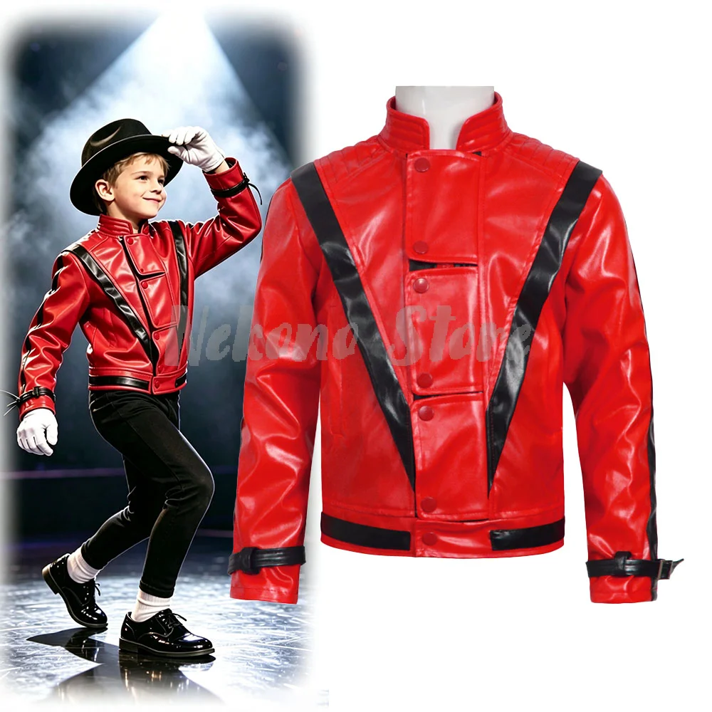 Women Fashion Jackets - جاكيت جلد أحمر مخيف من مايكل
