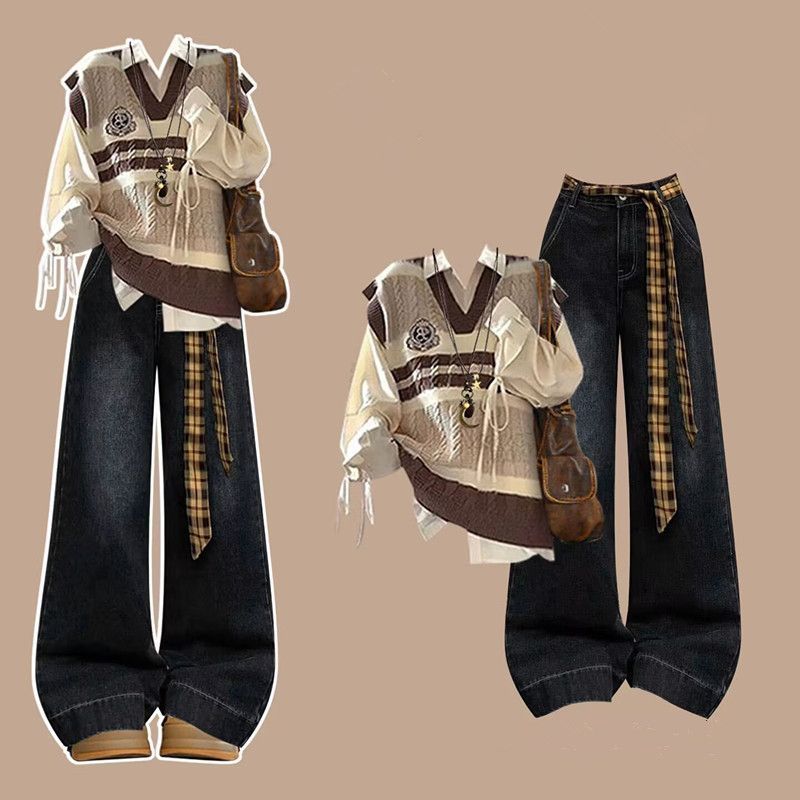 أزياء المرأة مجموعة الخريف/الش - مراجعة Women Fashion Jeans Top وسعره