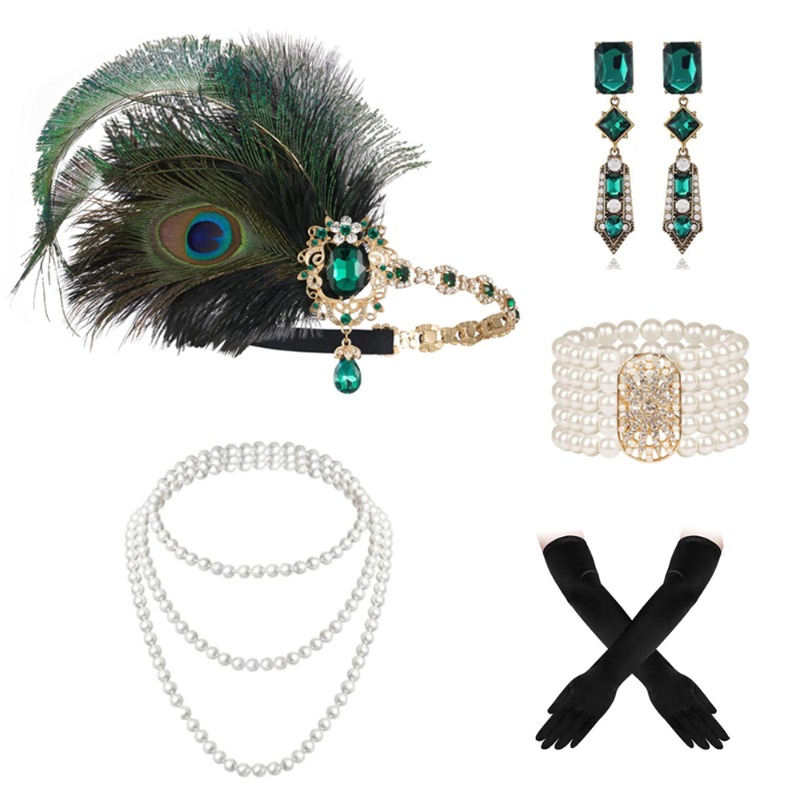 مجموعة إكسسوارات الزعنفة 1920s - مراجعة Women'S Fashion Roaring 20S وسعره