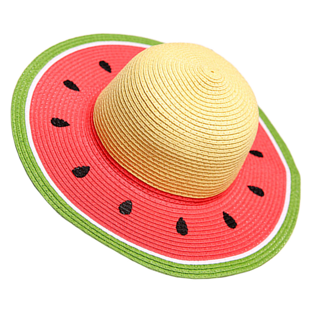 قبعة قش للبنات بتصميم البطيخ،  - مراجعة Straw Hat Summer وسعره