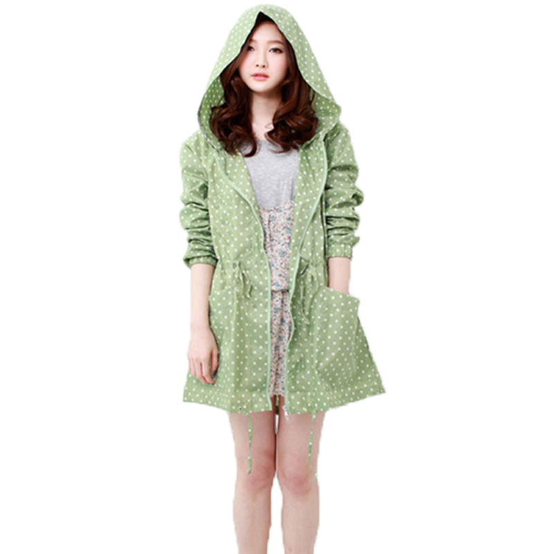 موضة دوت طباعة المرأة معطف واق - مراجعة Women'S Fashion Rain Jacket وسعره
