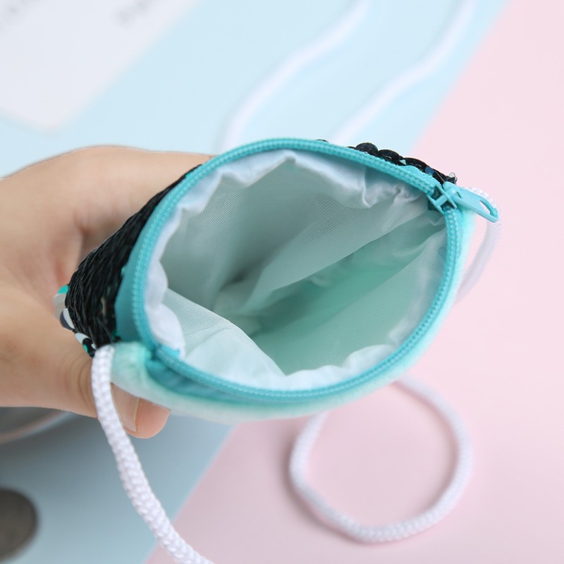 محفظة نقود مزينة بالترتر مع حب - مراجعة Coin Purse Women وسعره