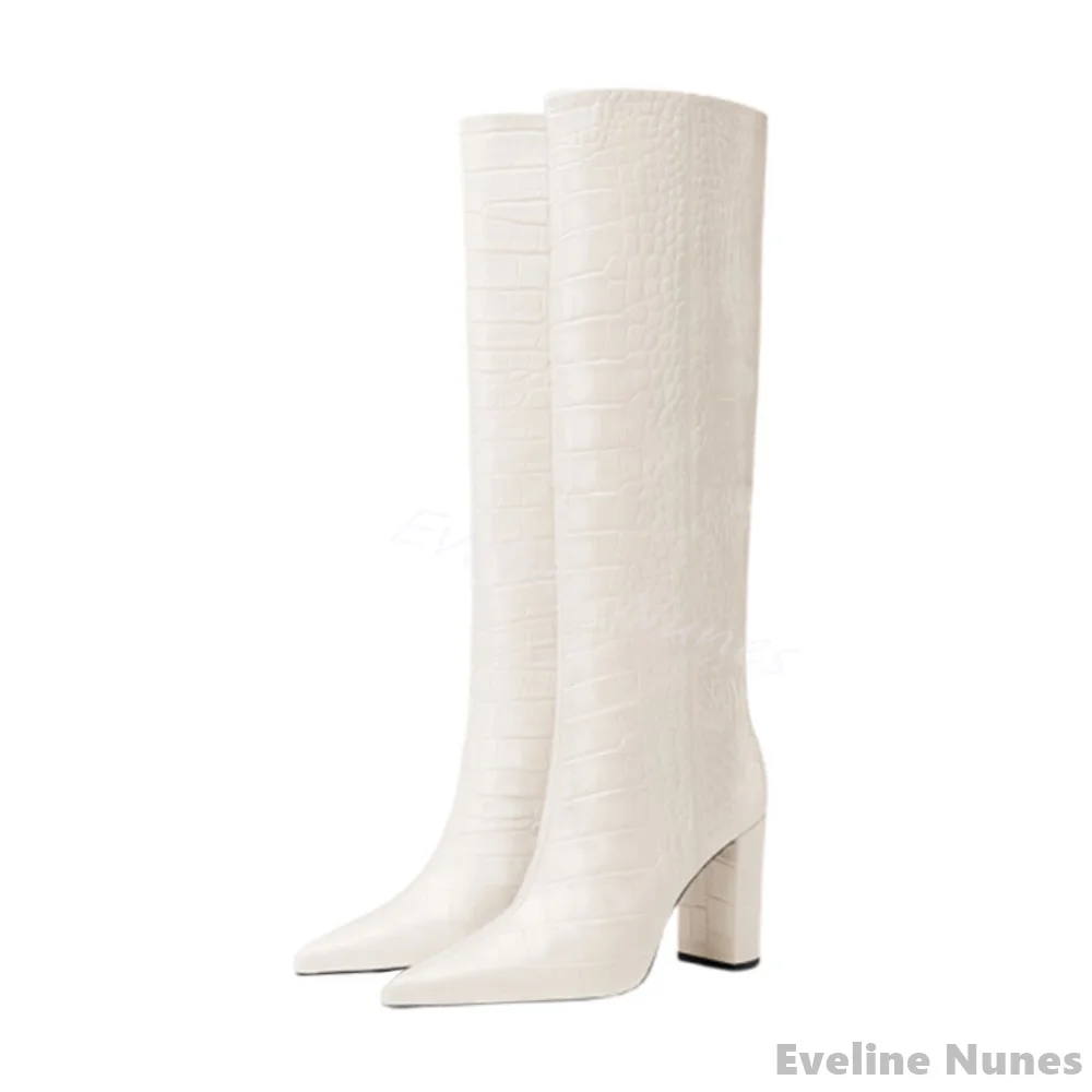 الفاخرة التمساح نمط أحذية النس - مراجعة Women'S Fashion Knee High Boots وسعره