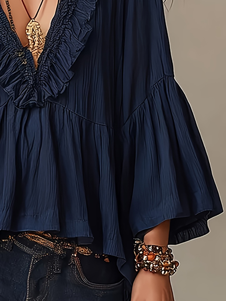 بلوزة نسائية من الشيفون المجعد - مراجعة Wrap Blouse Chiffon وسعره