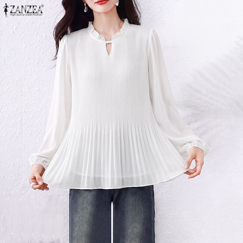 بلوزة نسائية للربيع والخريف من - مراجعة Wrap Blouse Chiffon وسعره