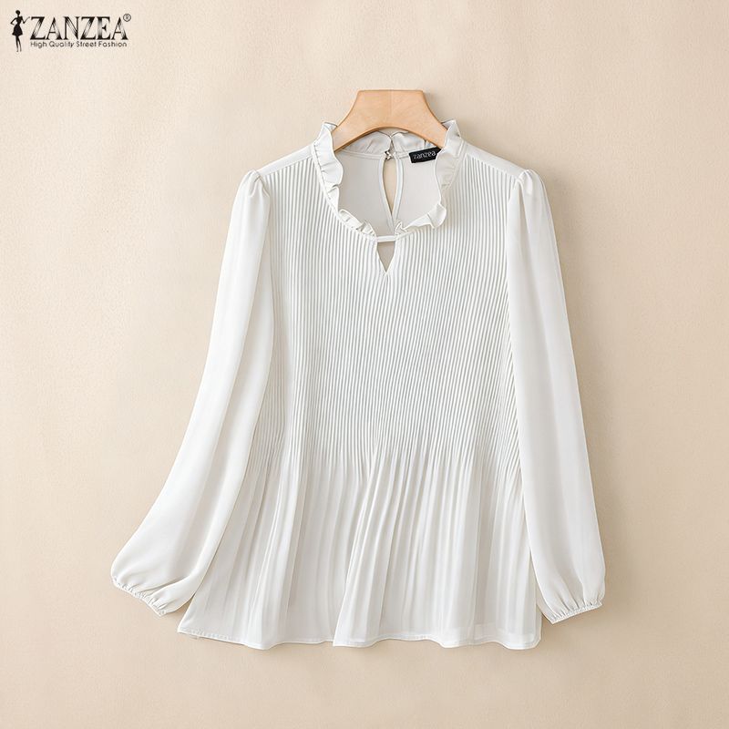 بلوزة نسائية للربيع والخريف من - مراجعة Wrap Blouse Chiffon وسعره