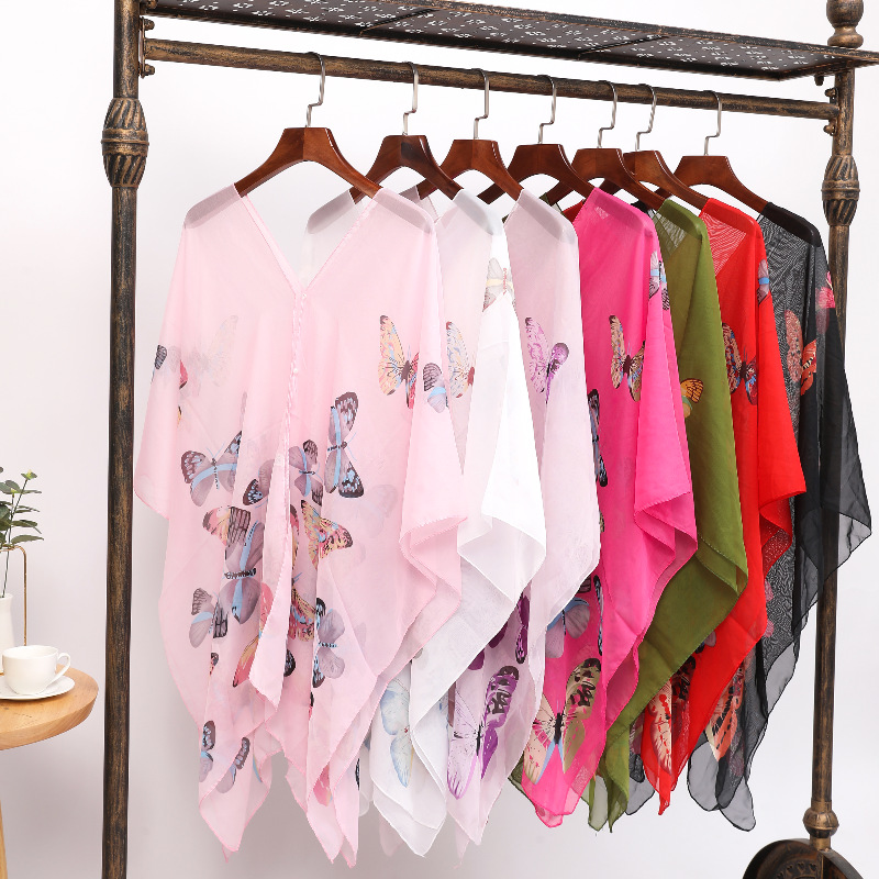 شال حماية من الشمس للنساء لركو - مراجعة Wrap Blouse Chiffon وسعره