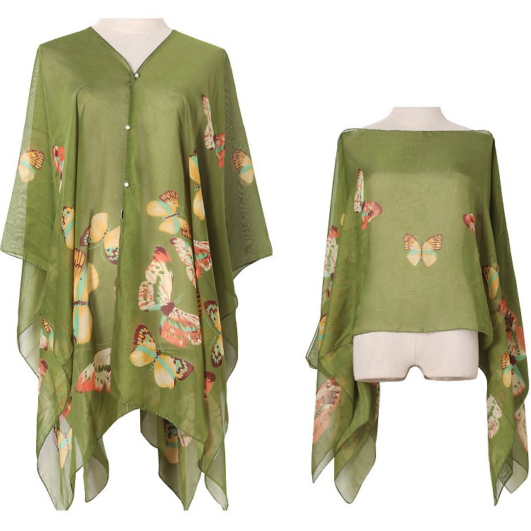 شال حماية من الشمس للنساء لركو - مراجعة Wrap Blouse Chiffon وسعره
