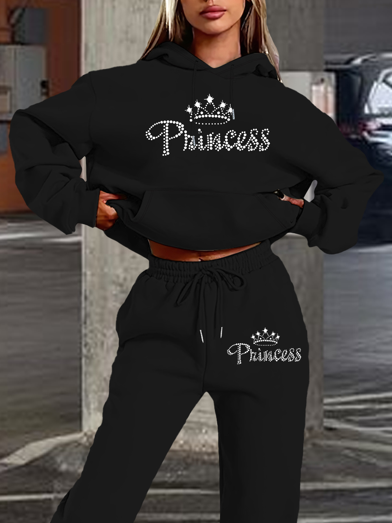 طقم هودي وبنطلون رياضي نسائي ج - مراجعة Women'S Fashion Hoodie وسعره