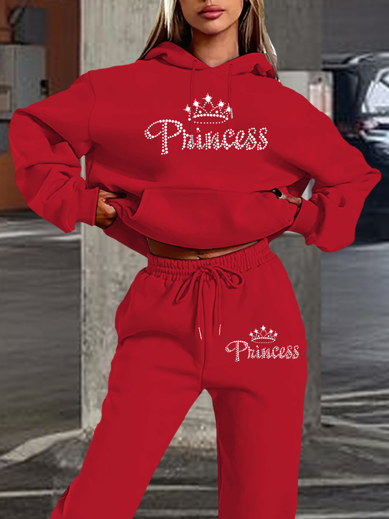 طقم هودي وبنطلون رياضي نسائي ج - مراجعة Women'S Fashion Hoodie وسعره