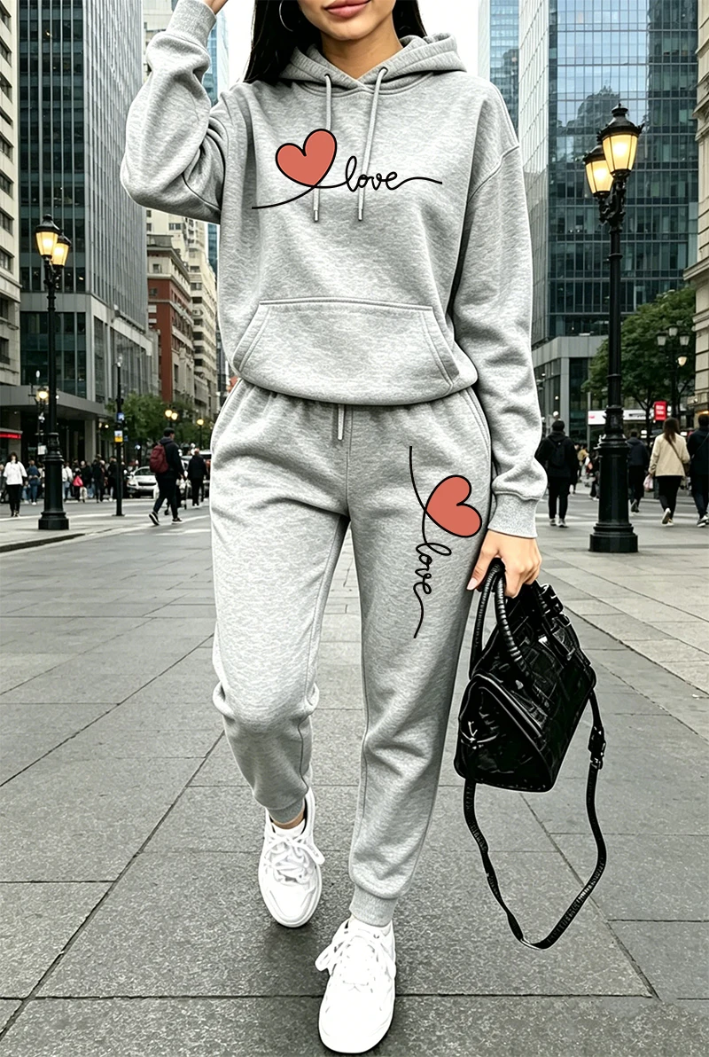 بدلة رياضية نسائية مطبوعة بأكم - مراجعة Women'S Fashion Hoodie وسعره