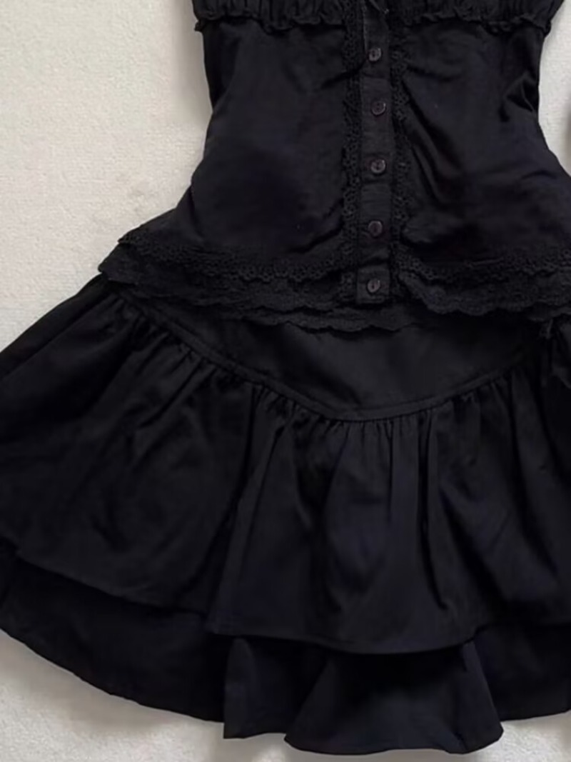 القوطية خمر الدانتيل الأسود 2  - مراجعة Women'S Fashion Kilt وسعره