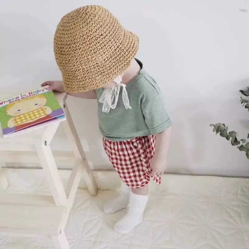 قبعات قش صيفية كورية للأطفال ا - مراجعة Straw Hat Summer وسعره