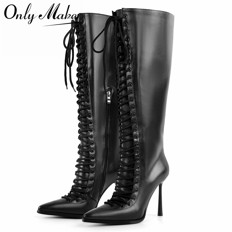 Onlymaker أشار تو الدانتيل يصل - مراجعة Women'S Fashion Knee High Boots وسعره