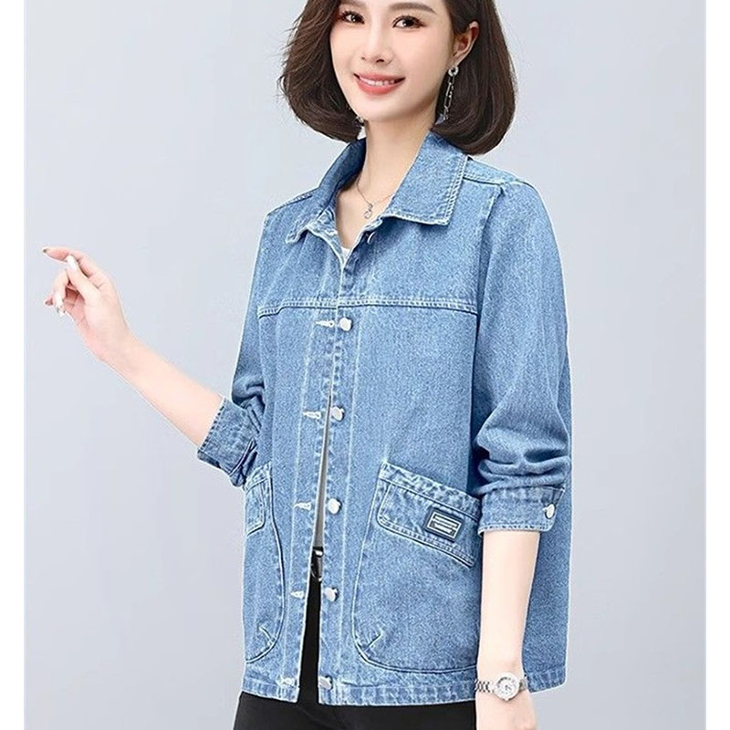 جاكيت جينز نسائي بأكمام طويلة  - مراجعة Women Fashion Jeans Top وسعره