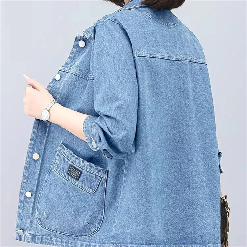 جاكيت جينز نسائي بأكمام طويلة  - مراجعة Women Fashion Jeans Top وسعره