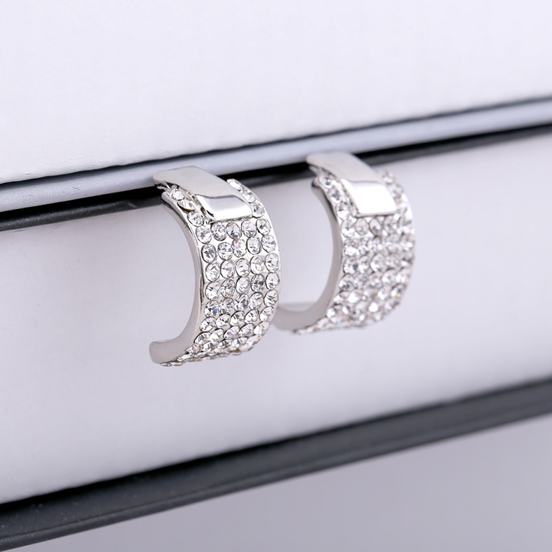 أقراط عصرية على شكل حرف C مطلي - مراجعة Women'S Fashion E Commerce وسعره