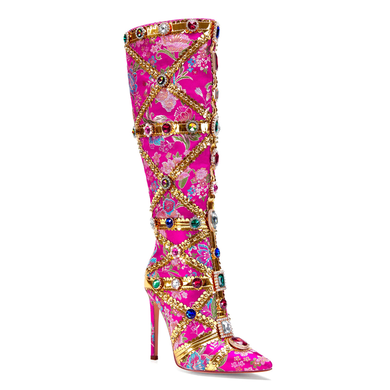 أحذية طويلة فوق الركبة بكعب عا - مراجعة Women'S Fashion Knee High Boots وسعره