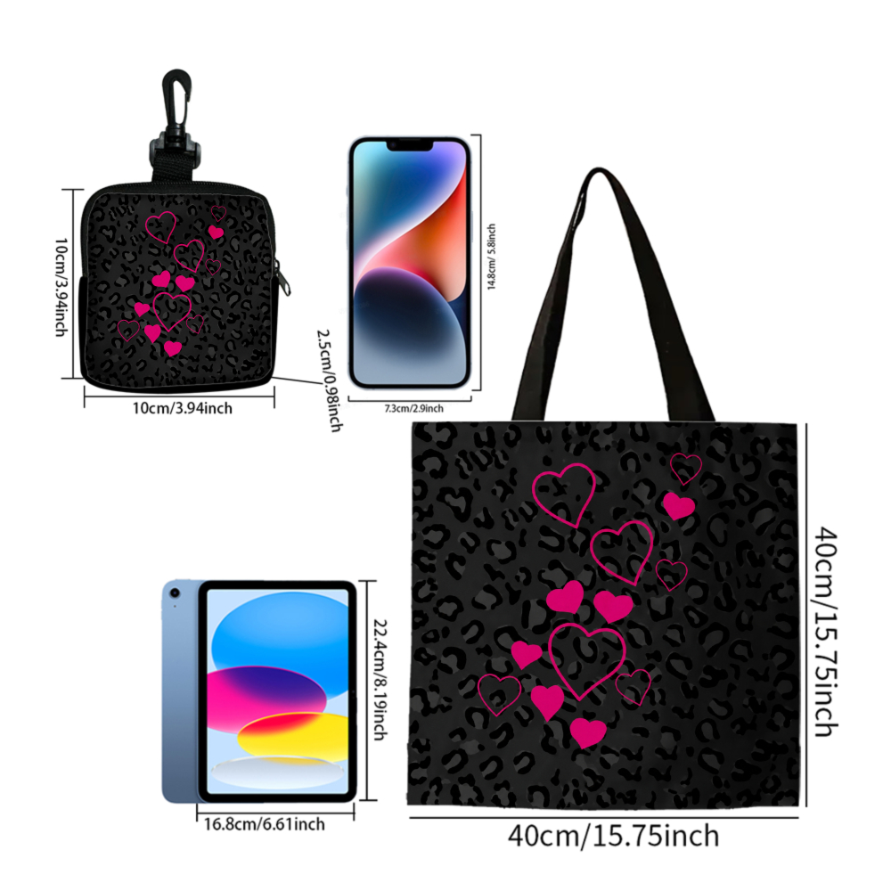 حقيبة يد سوداء بنقشة الفهد وقل - مراجعة Coin Purse Women وسعره
